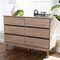 Baxton Studio Miren Mid-Century Modern Light Oak and Dark Grey 6-Drawer Dresser 148-8256 - alternate 5